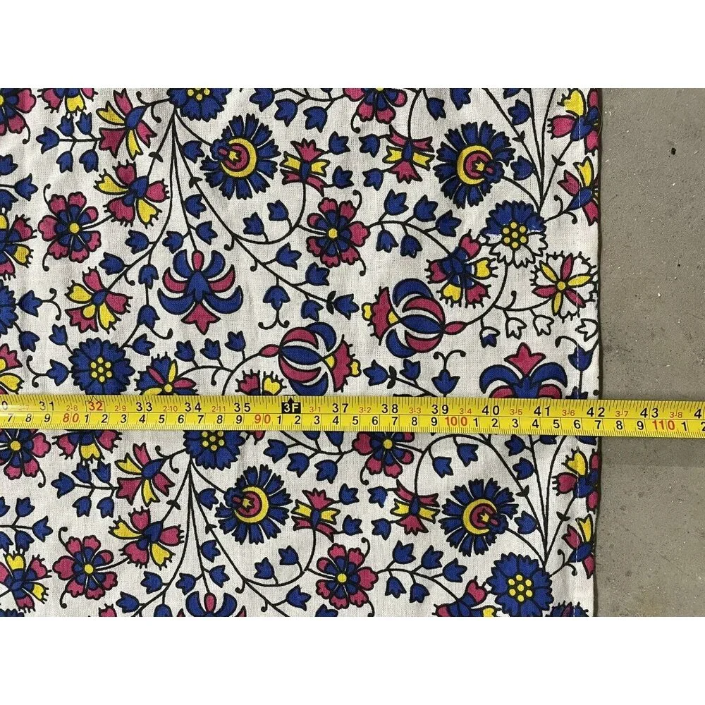 Curtain Panels Mandala Floral Pink Yellow Blue Large Colorful Boho Decor - Picture 7 of 11